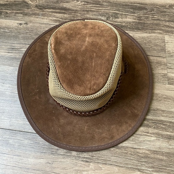Monterey Bay Breeze Men’s Brown leather Hat Size M/L - Picture 2 of 8